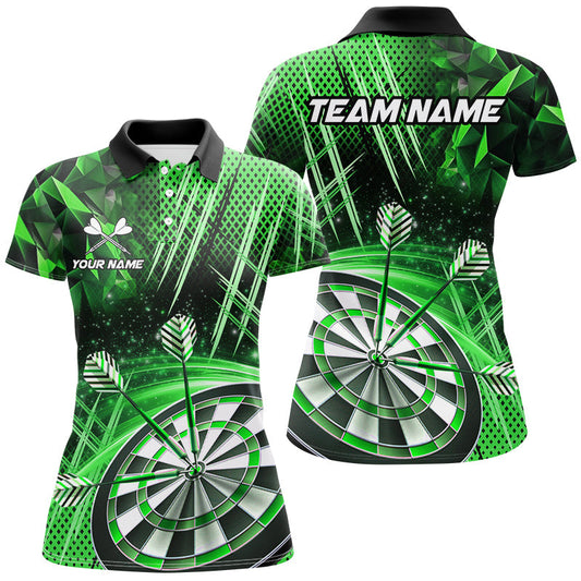 Glitzer Darts-Shirts für Herren, Individuelle Team-Dartliga-Shirts, Dart-Trikots Grün TDM3284