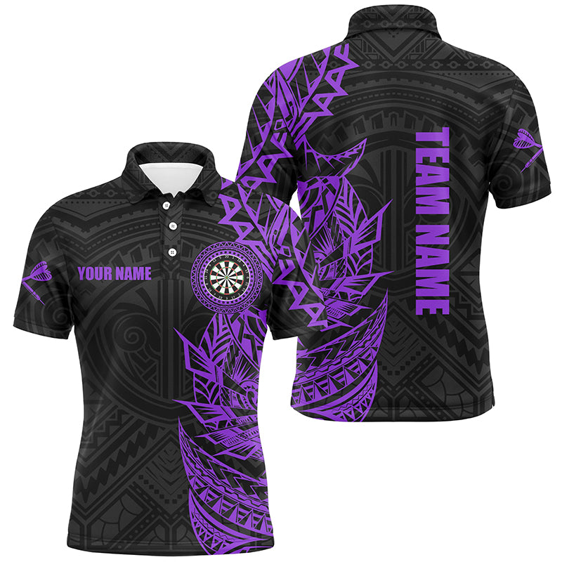 Individuelles lila Tribal-Dart-Poloshirt für Herren, Darttrikot TDM3061