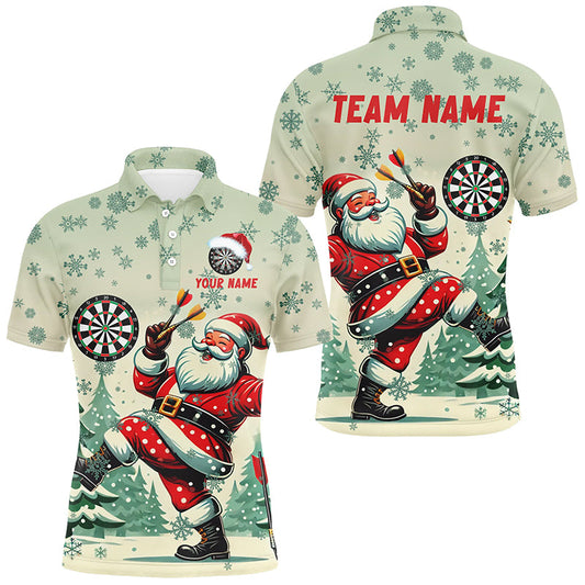 Individuelles Lustiges Santa Mit Dart Dart Poloshirt für Herren, Weihnachts Dart Trikot Geschenk TDM2844