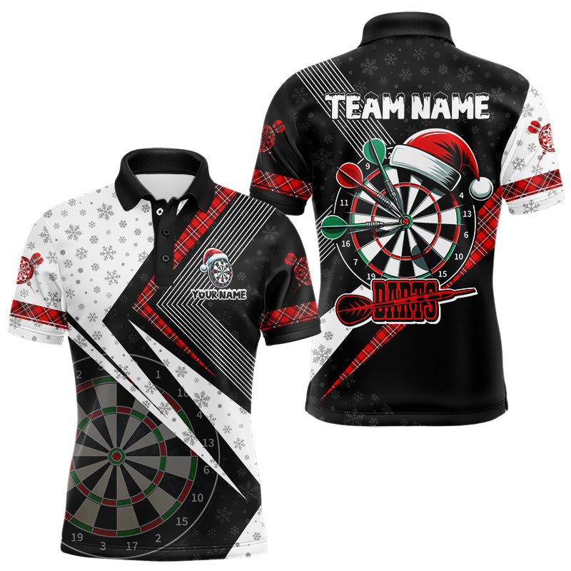 Individuelles Santa-Weihnachts-Dart-Poloshirt für Herren, lustiges Darttrikot-Geschenk TDM3076