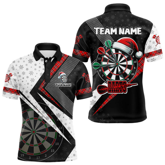 Individuelles Santa-Weihnachts-Dart-Poloshirt für Herren, lustiges Darttrikot-Geschenk TDM3076