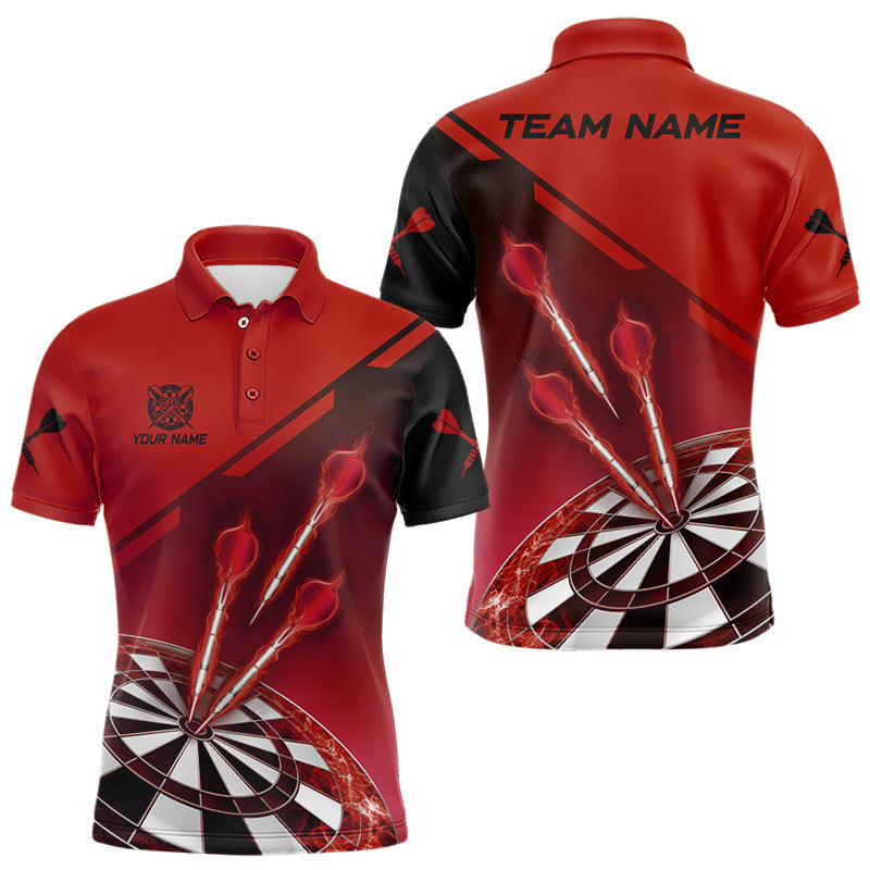 Individuelles rotes Dart-Poloshirt für Herren, Dart-Team-Uniformtrikot TDM3085