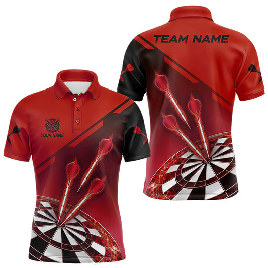 Individuelles rotes Dart-Poloshirt für Herren, Dart-Team-Uniformtrikot TDM3085