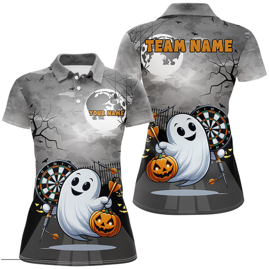 Individuelles Lustiges Geist Halloween Herren Poloshirt, Halloween-Darttrikot für Team TDM2628