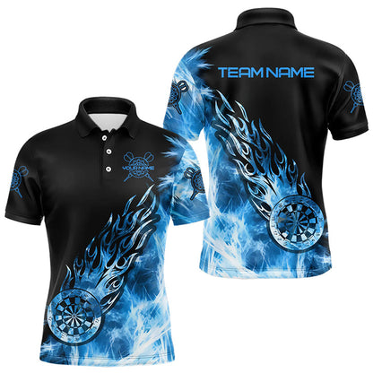 Schwarz Und Blau Licht Eisig Herren Darts Polo & Viertelreißverschluss Maßgeschneiderte Dartshirts Teamtrikots TDM3345