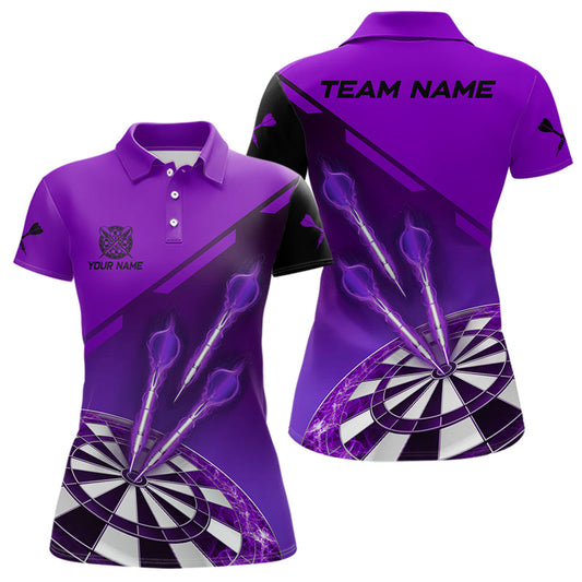 Individuelle Lila Dart-Poloshirts für Damen, Dart-Trikot-Team-Uniform TDM3520