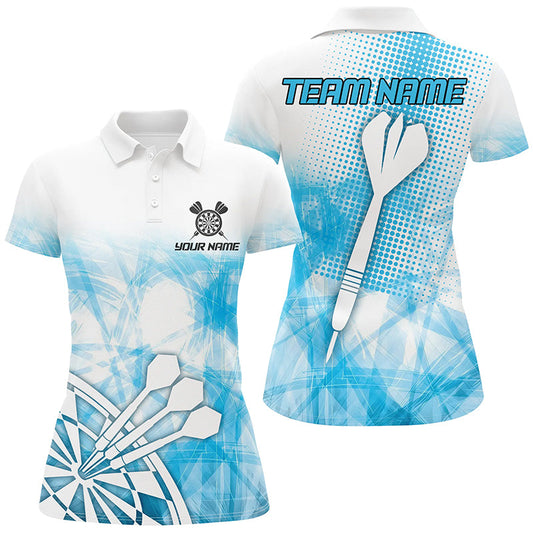 Individuelles Blaues Abstraktes Dart Poloshirt Für Herren, Dart-Team-Uniform TDM2455