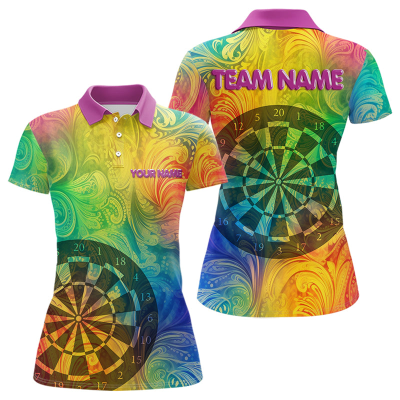 Lustiges Buntes Dart-Poloshirt für Damen – Team Dart Trikots TDM3844