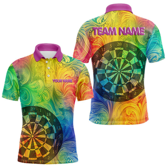 Individuelles Lustiges Buntes Dart Poloshirt für Herren – Team Dart Trikots TDM3844