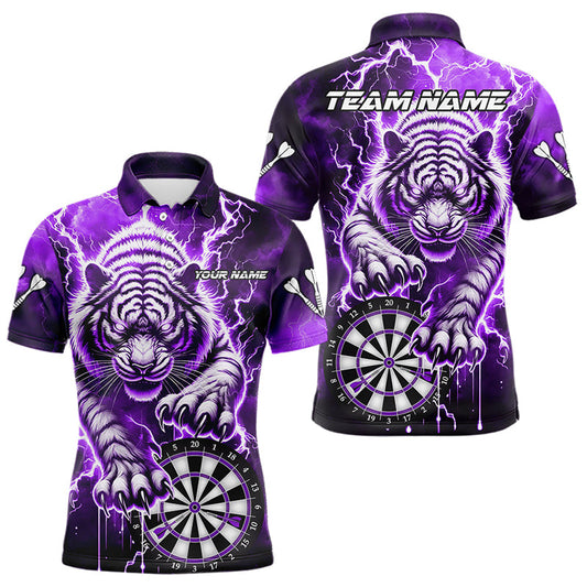 Individuelles Donner Blitz Tiger Dart Poloshirt für Herren – Lilanes Dart Liga Trikot TDM3860