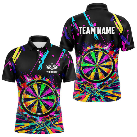 Bunte Neon-Dartshirts für Herren, individuelle Darttrikots Polo & 1/4-Zip, Dart-Teamshirt TDM3878