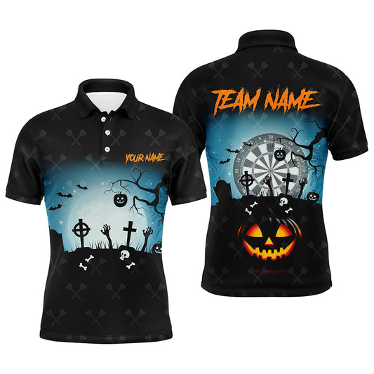 Individuelles Lustiges Halloween Dart Poloshirt Für Herren, Halloween Darttrikot Geschenk TDM2480
