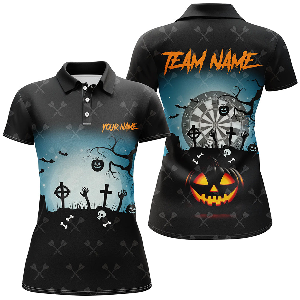 Individuelles Lustiges Halloween Dart Poloshirt Für Herren, Halloween Darttrikot Geschenk TDM2480