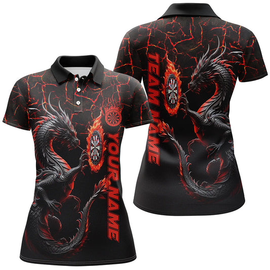 Roter Großer Drache 3D Druck Damen-Shirt, personalisiertes Liga-Teamtrikot TDM1841