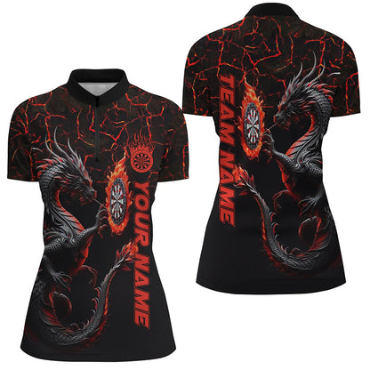 Roter Großer Drache 3D Druck Damen-Shirt, personalisiertes Liga-Teamtrikot TDM1841