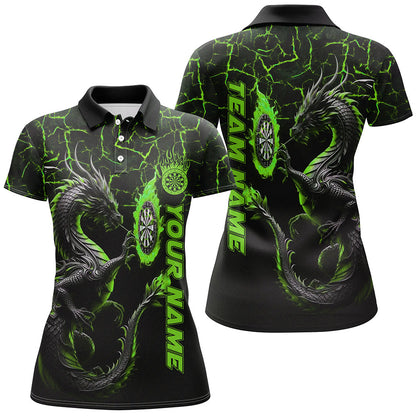 Grüner Großer Drache 3D Druck Damen-Shirt, personalisiertes Liga-Teamtrikot TDM1842
