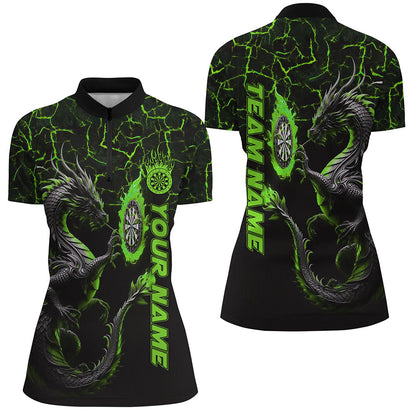 Grüner Großer Drache 3D Druck Damen-Shirt, personalisiertes Liga-Teamtrikot TDM1842