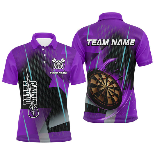 Individuelles Dart Poloshirt Für Herren, Lilanes Dart-Teamtrikot TDM2265