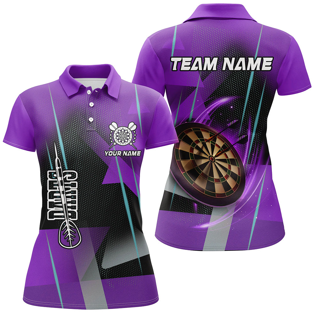 Individuelles Dart Poloshirt Für Herren, Lilanes Dart-Teamtrikot TDM2265