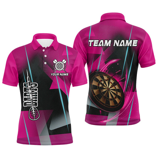 Individuelles Dart Poloshirt Für Herren, Pinkes Dart-Teamtrikot TDM2266