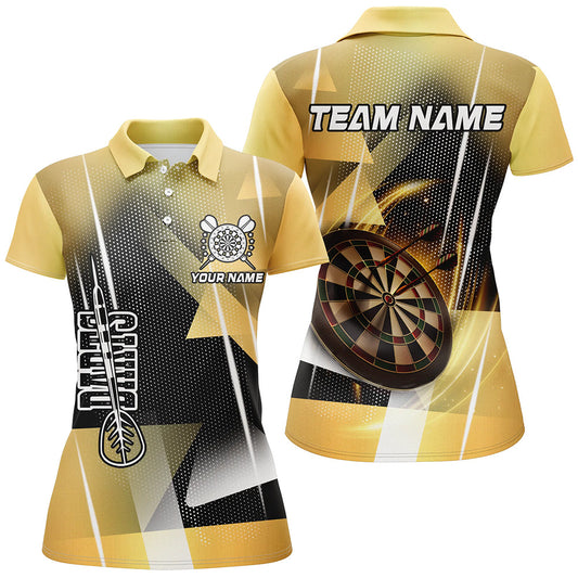 Individuelles Dart Poloshirt Für Herren, Gelbes Dart-Teamtrikot TDM2267