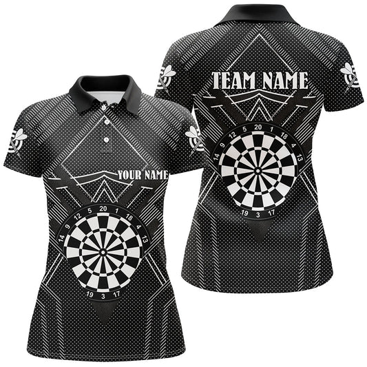 Individuelles Schwarzes Darttrikot Dart Poloshirt Für Herren, Dartbrett Dart Team Shirt TDM1503