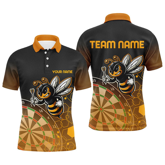 Individuelles Dartboard Lustiger Biene Dart Poloshirt für Herren, Einzigartige Dart Kleidung TDM1666