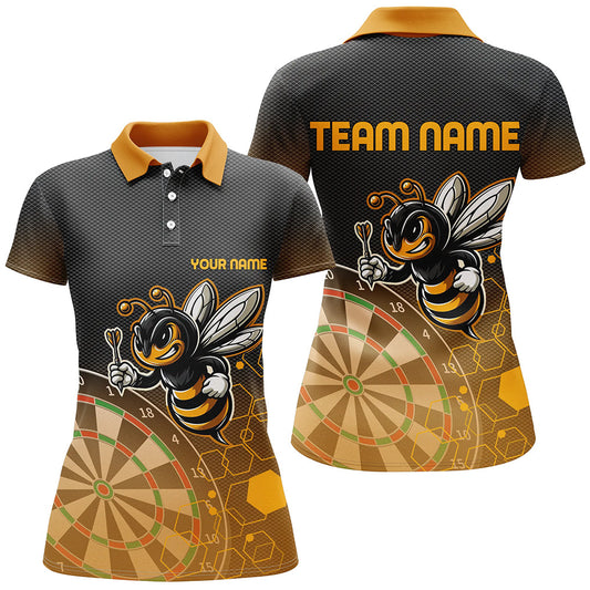 Individuelles Dartboard Lustiger Biene Dart Poloshirt für Herren, Einzigartige Dart Kleidung TDM1666