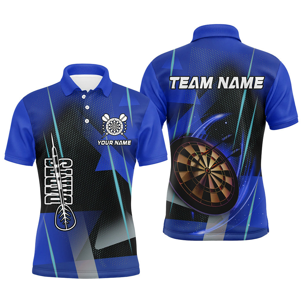 Individuelles Blaues Dart-Herren Poloshirt, Darttrikot Team-Uniform Outfit TDM2573