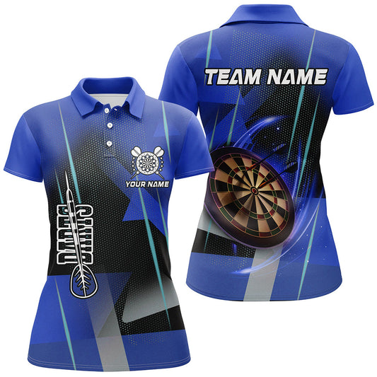Individuelles Blaues Dart-Herren Poloshirt, Darttrikot Team-Uniform Outfit TDM2573