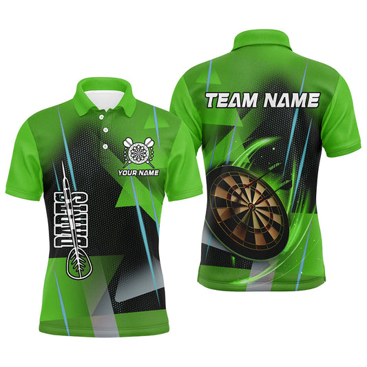 Individuelles Grünes Dart-Herren Poloshirt, Darttrikot Team-Uniform Outfit TDM2574