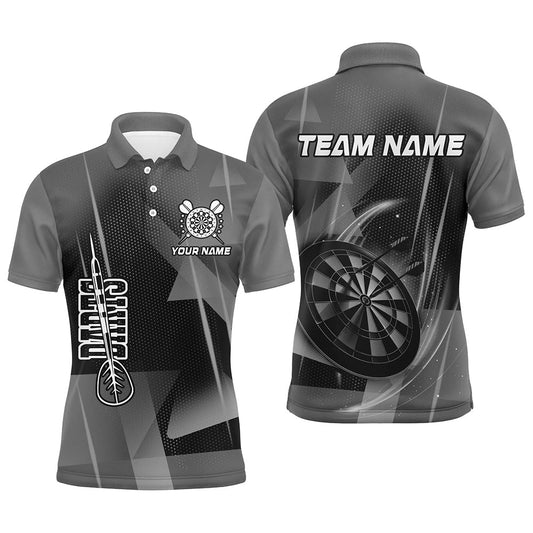 Individuelles Graues Dart-Herren Poloshirt, Darttrikot Team-Uniform Outfit TDM2575