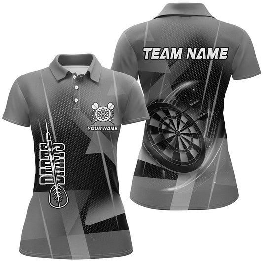 Individuelles Graues Dart-Herren Poloshirt, Darttrikot Team-Uniform Outfit TDM2575