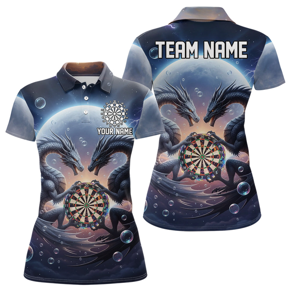 Personalisiertes Dragon Darts Shirt Für Damen – Custom Liga-Teamtrikot Polo & 1/4 Zip TDM4876