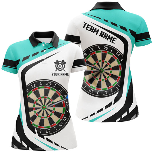 Individuelles Dartbrett Türkis Darttrikot Herren Poloshirt, Dart Uniform Für Spieler TDM1365