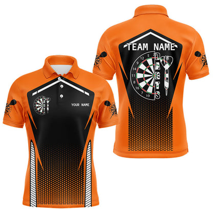 Orange Dartpfeile im Sportstil, Dart-Polo- & 1/4-Zip-Shirts für Herren, Darttrikots NYN0059