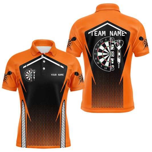 Orange Dartpfeile im Sportstil, Dart-Polo- & 1/4-Zip-Shirts für Herren, Darttrikots NYN0059