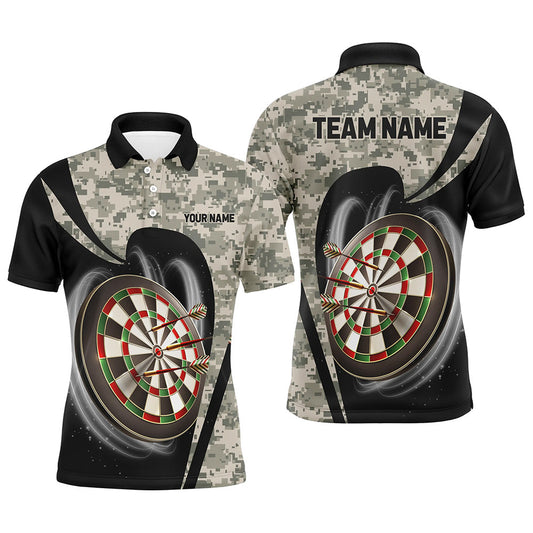 Individuelles Camouflage-Dart-Poloshirt für Herren, Camouflage-Darttrikot Team-Outfit TDM2929