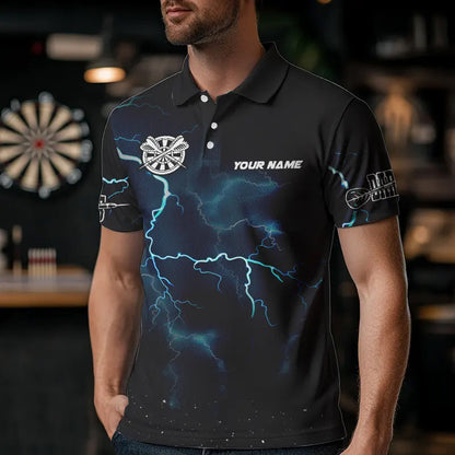 Personalisierter Donner Blitz Tornado Lustige Maßgeschneiderte Herren Dartshirts, Coole Dart Teamtrikots TDM3109