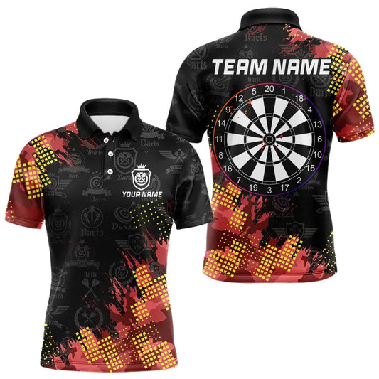 Individuelles buntes Dart-Poloshirt für Herren, cooles Darttrikot TDM3506