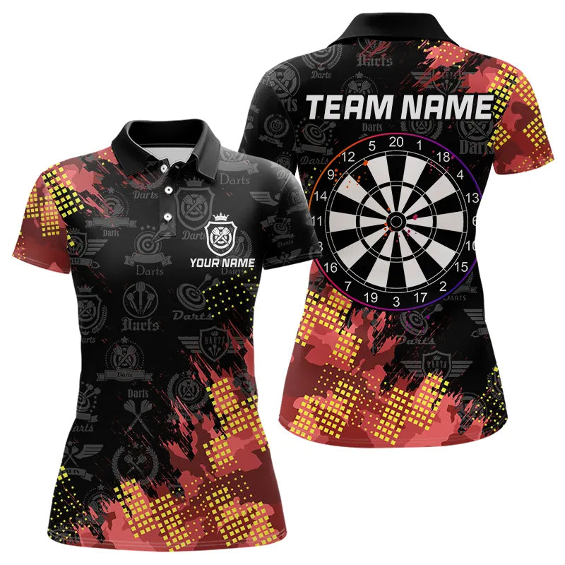 Individuelles Buntes Darts-Poloshirt für Damen, Cooles Dart-Trikot TDM3506