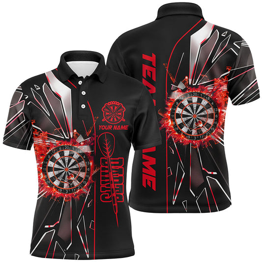 Individuelles Rotes Break Glass Herren Poloshirt, Dart Liga Trikot TDM2153