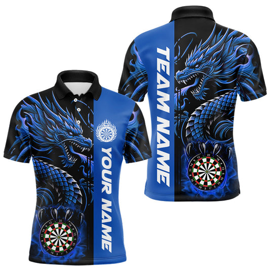 Individuelles Drachen-Poloshirt für Herren, Dartliga-Team Rotes Darttrikot TDM3137