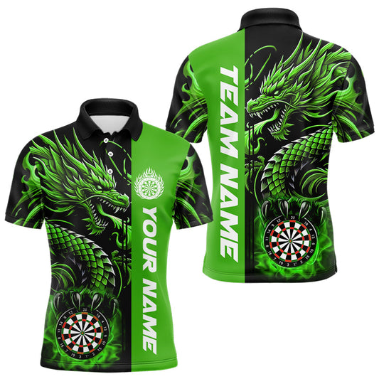 Individuelles Drachen-Poloshirt für Herren, Dartliga-Team Rotes Darttrikot TDM3138