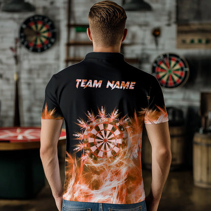 Eisorange Licht Herren Darts Polo & Viertelreißverschluss Shirts Maßgeschneiderte Dartshirts Team Darts Trikots TDM2978