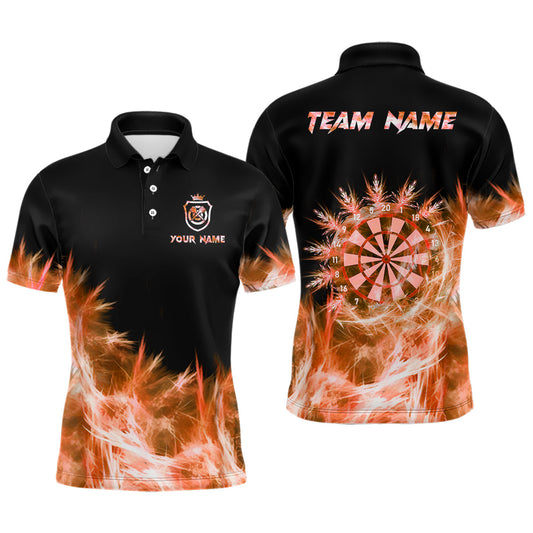 Eisorange Licht Herren Darts Polo & Viertelreißverschluss Shirts Maßgeschneiderte Dartshirts Team Darts Trikots TDM2978