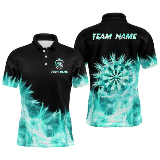 Eisiges Türkis Herren Darts Polo & Zip-Shirts – Individuelle Dartshirts für Teams TDM2577