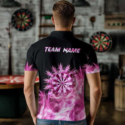Eispink Licht Herren Darts Polo & Viertelreißverschluss Shirts Maßgeschneidertes Dartshirt Für Team Darts Trikots TDM2579