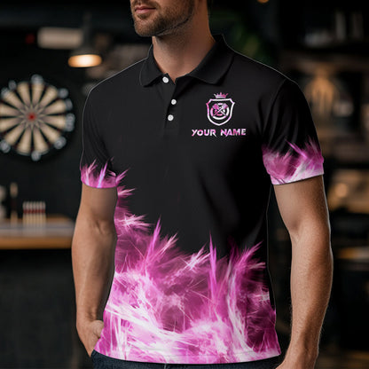 Eispink Licht Herren Darts Polo & Viertelreißverschluss Shirts Maßgeschneidertes Dartshirt Für Team Darts Trikots TDM2579
