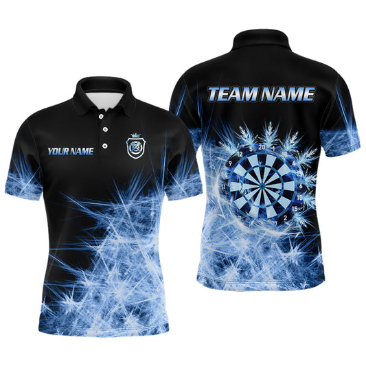 Blau Eisiges Licht Herren Darts Polo & Viertelreißverschluss Shirts Maßgeschneiderte Dartshirts Darts Trikots TDM3320